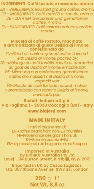 Caffè Macinato - Perfetto Moka Delizia al Limone