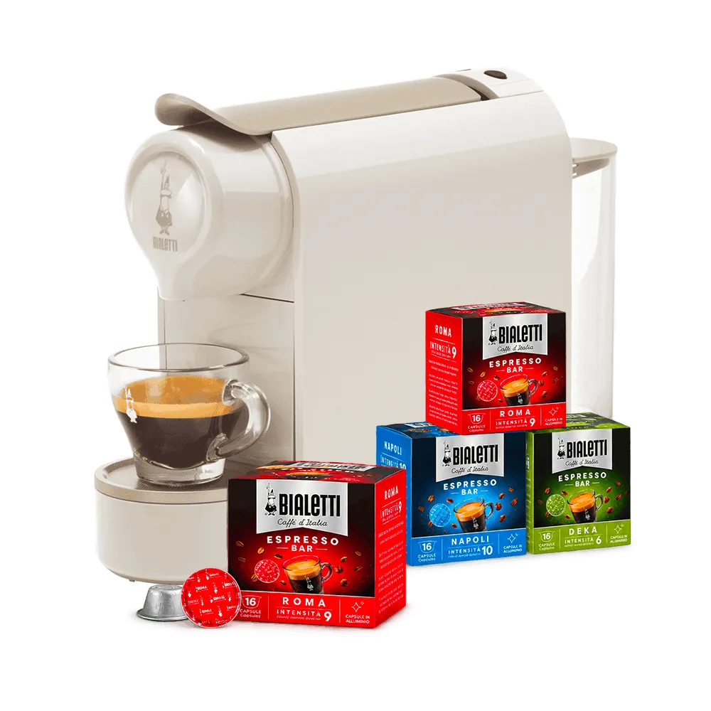 Macchina Gioia Responsible e 4 box di capsule Bialetti