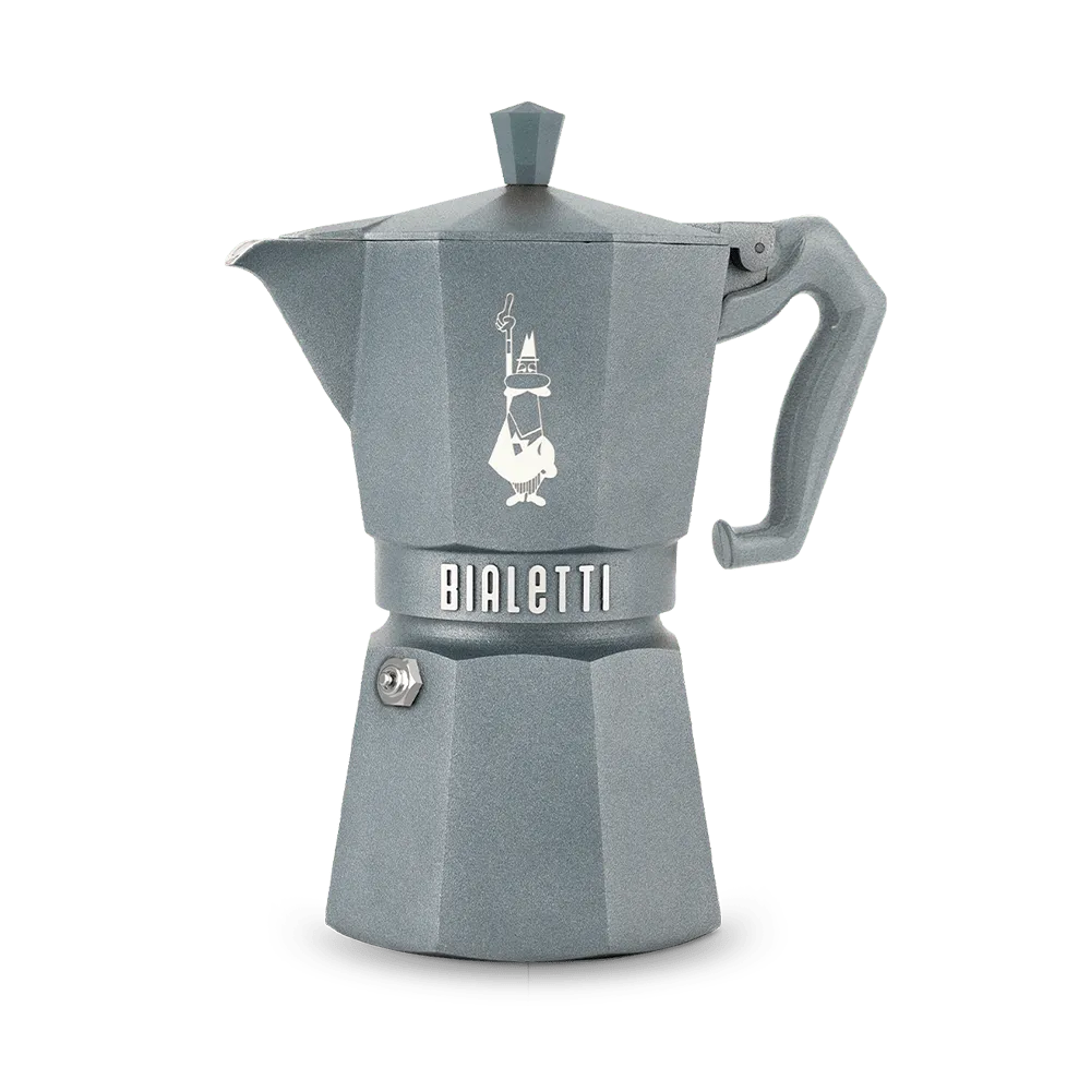 Moka Exclusive Octagonal Induction Silver Grey - 6 tazze